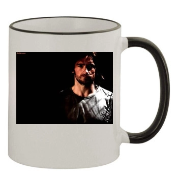 Hugh Jackman 11oz Colored Rim & Handle Mug