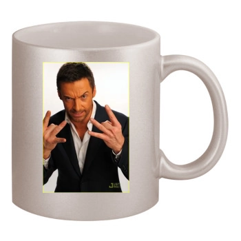 Hugh Jackman 11oz Metallic Silver Mug