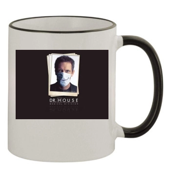 Hugh Laurie 11oz Colored Rim & Handle Mug