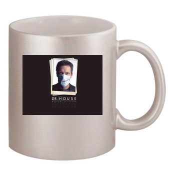 Hugh Laurie 11oz Metallic Silver Mug