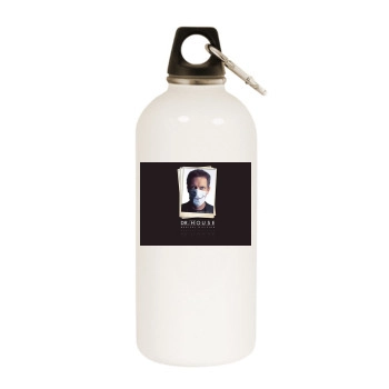 Hugh Laurie White Water Bottle With Carabiner