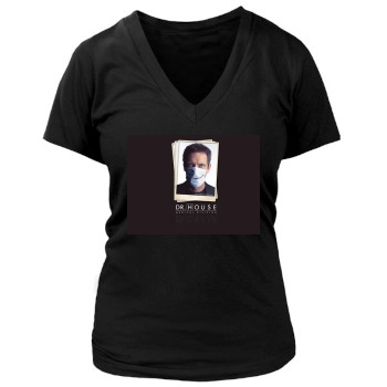 Hugh Laurie Women's Deep V-Neck TShirt