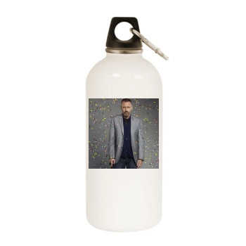 Hugh Laurie White Water Bottle With Carabiner