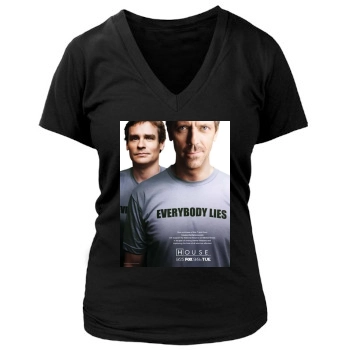 Hugh Laurie Women's Deep V-Neck TShirt