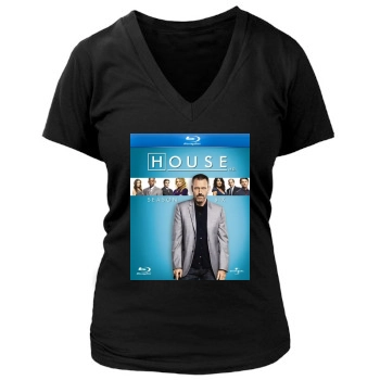 Hugh Laurie Women's Deep V-Neck TShirt