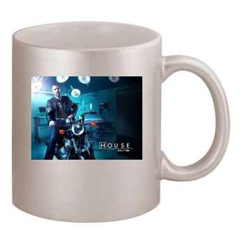 Hugh Laurie 11oz Metallic Silver Mug