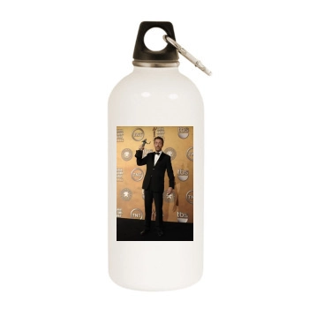 Hugh Laurie White Water Bottle With Carabiner