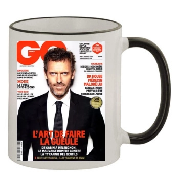 Hugh Laurie 11oz Colored Rim & Handle Mug