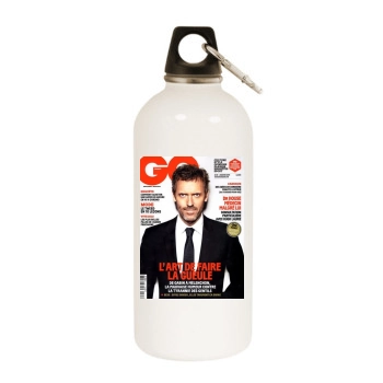 Hugh Laurie White Water Bottle With Carabiner