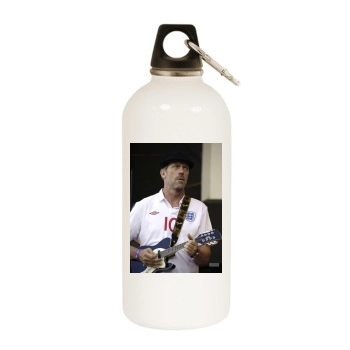 Hugh Laurie White Water Bottle With Carabiner