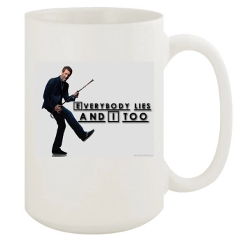 Hugh Laurie 15oz White Mug