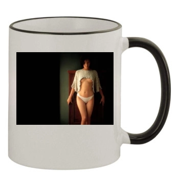 Shu Qi 11oz Colored Rim & Handle Mug