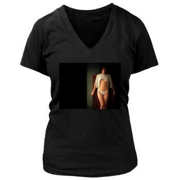 Shu Qi Women's Deep V-Neck TShirt