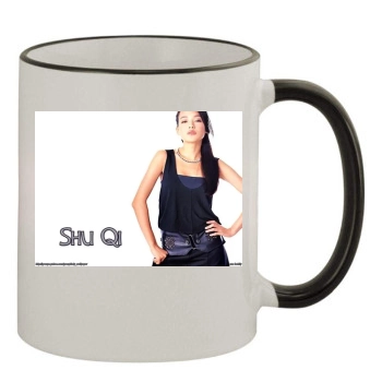 Shu Qi 11oz Colored Rim & Handle Mug