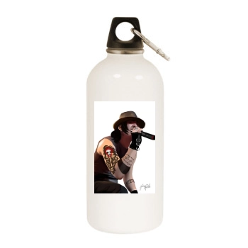 Adam Gontier White Water Bottle With Carabiner