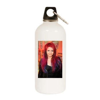 Allison Iraheta White Water Bottle With Carabiner