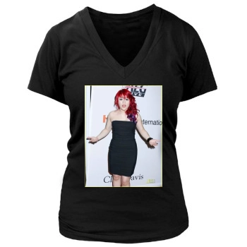 Allison Iraheta Women's Deep V-Neck TShirt