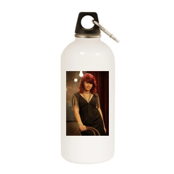 Allison Iraheta White Water Bottle With Carabiner