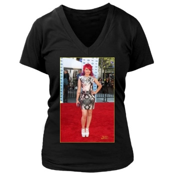 Allison Iraheta Women's Deep V-Neck TShirt