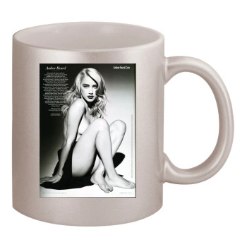 Amber Heard 11oz Metallic Silver Mug