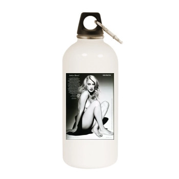 Amber Heard White Water Bottle With Carabiner