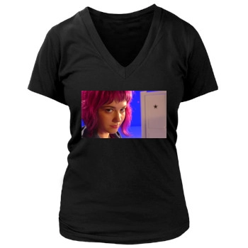 Mary Elizabeth Winstead Women's Deep V-Neck TShirt