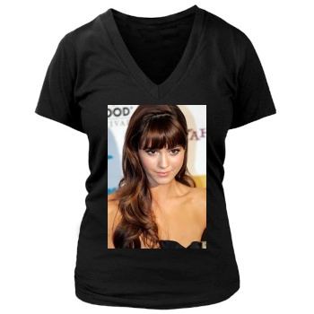 Mary Elizabeth Winstead Women's Deep V-Neck TShirt