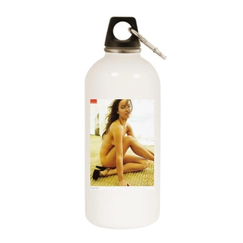 Olivia Wilde White Water Bottle With Carabiner