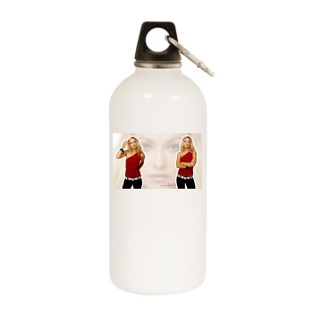 Olivia Wilde White Water Bottle With Carabiner