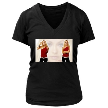 Olivia Wilde Women's Deep V-Neck TShirt