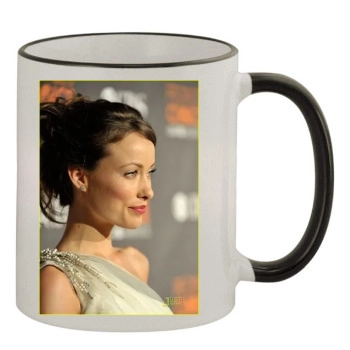 Olivia Wilde 11oz Colored Rim & Handle Mug