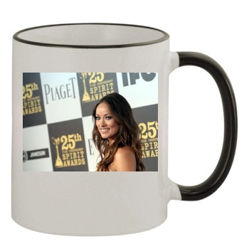 Olivia Wilde 11oz Colored Rim & Handle Mug