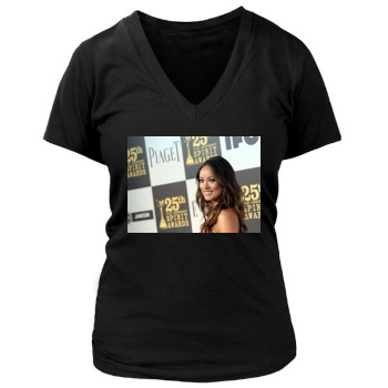 Olivia Wilde Women's Deep V-Neck TShirt