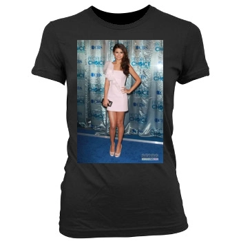 Selena Gomez Women's Junior Cut Crewneck T-Shirt