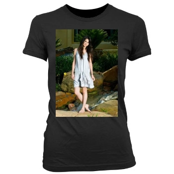 Selena Gomez Women's Junior Cut Crewneck T-Shirt