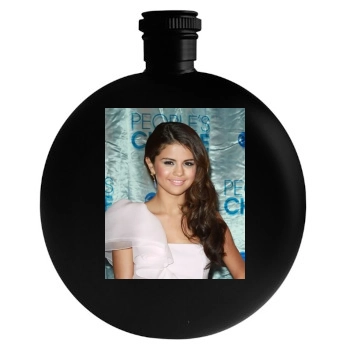 Selena Gomez Round Flask