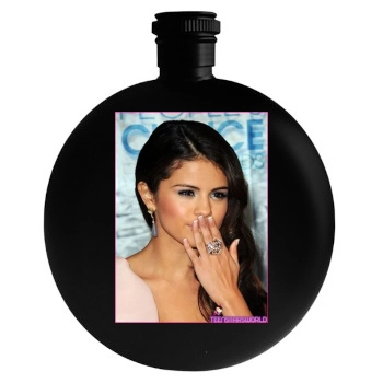 Selena Gomez Round Flask