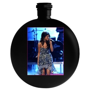 Selena Gomez Round Flask