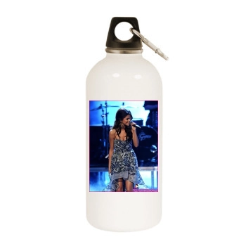 Selena Gomez White Water Bottle With Carabiner