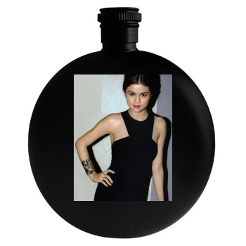 Selena Gomez Round Flask