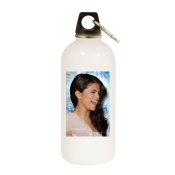 Selena Gomez White Water Bottle With Carabiner