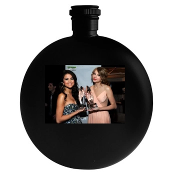 Selena Gomez Round Flask