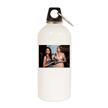 Selena Gomez White Water Bottle With Carabiner