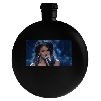 Selena Gomez Round Flask