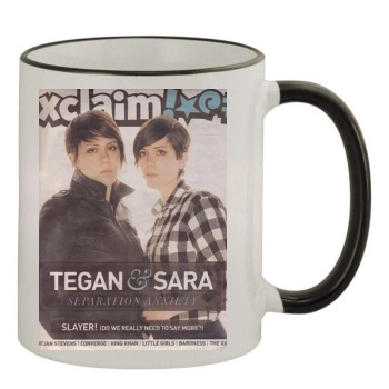 Tegan and Sara 11oz Colored Rim & Handle Mug