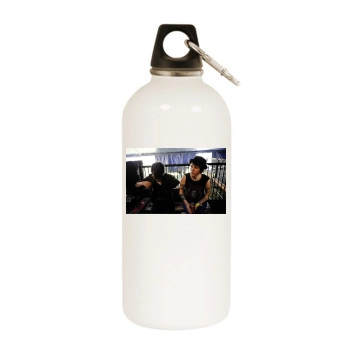 Tegan and Sara White Water Bottle With Carabiner