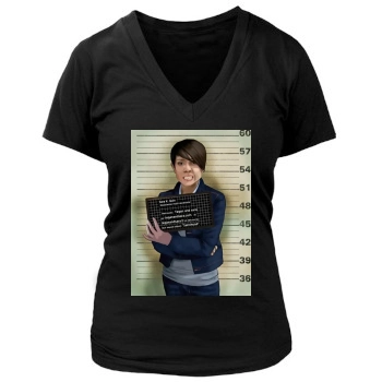 Tegan and Sara Women's Deep V-Neck TShirt