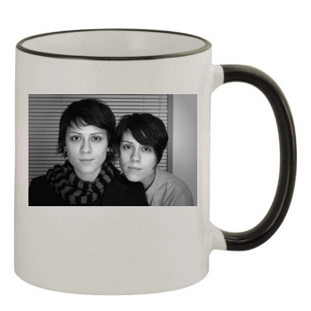 Tegan and Sara 11oz Colored Rim & Handle Mug