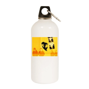 Tegan and Sara White Water Bottle With Carabiner