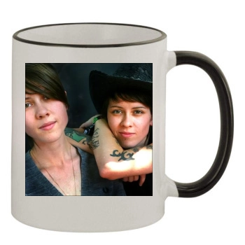 Tegan and Sara 11oz Colored Rim & Handle Mug